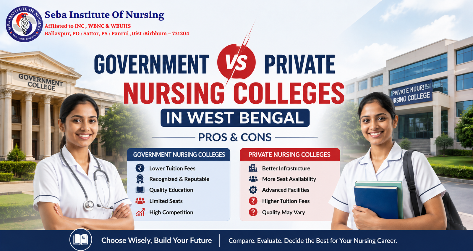 Government vs Private Nursing Colleges in West Bengal